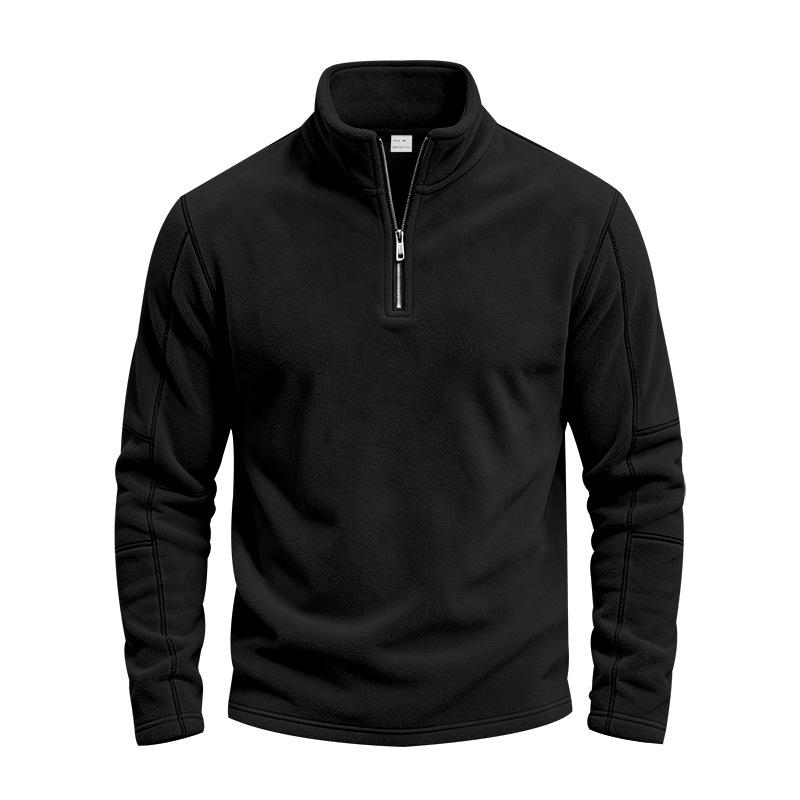 Men Zipper Sweatshirts Quarter Zip Pullover Half Zipper Hoodie Men Gym Man Autumn Solid Men's Sweatshirt Coat