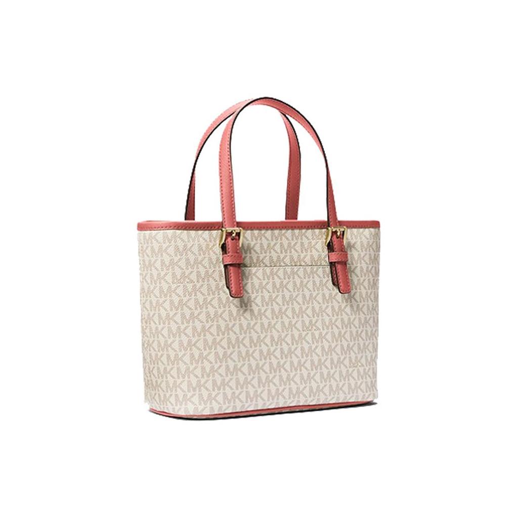 Michael Kors Classic Monogram Zip Tote Bag Women tote Vanilla-White 35T9GTVT0B-TEA-ROSE-MLT