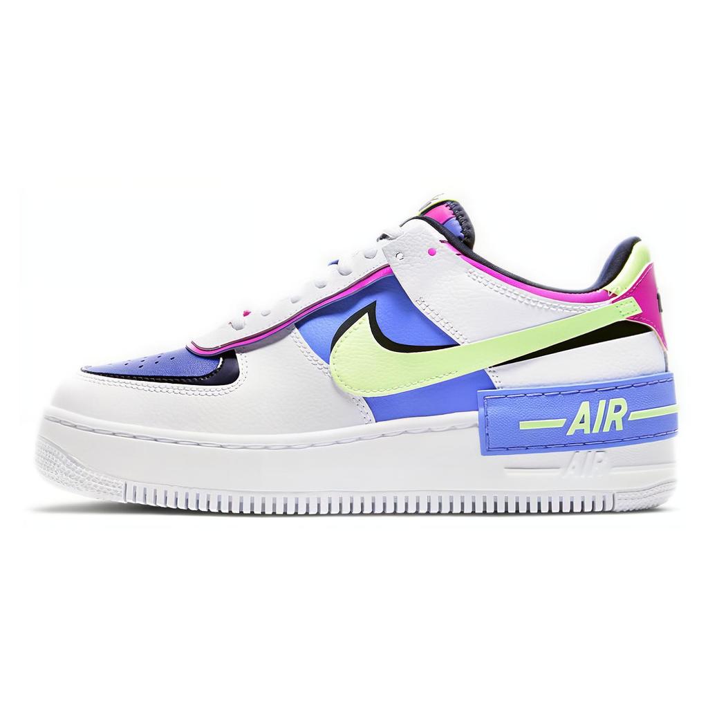 New Nike Air Force 1 Low Shadow White Sapphire Barely Volt Women's CJ1641-100