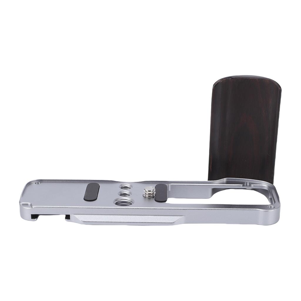 L Bracket Handgrip Fit for X 100VI Camera Aluminum L Shape Quick Release Plate with Wood Grip 1Celsius4 Inch Screw Hole