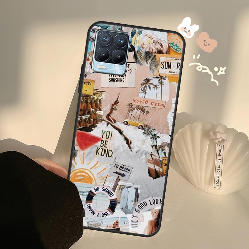 

Чехол Surf Beachy Blue Summer Collage для OnePlus 10 Pro 9 Pro 8T Nord2 9R для Realme GT 2 Pro 7 8 GT Neo2 9i 8i C21 Coque Realme C3