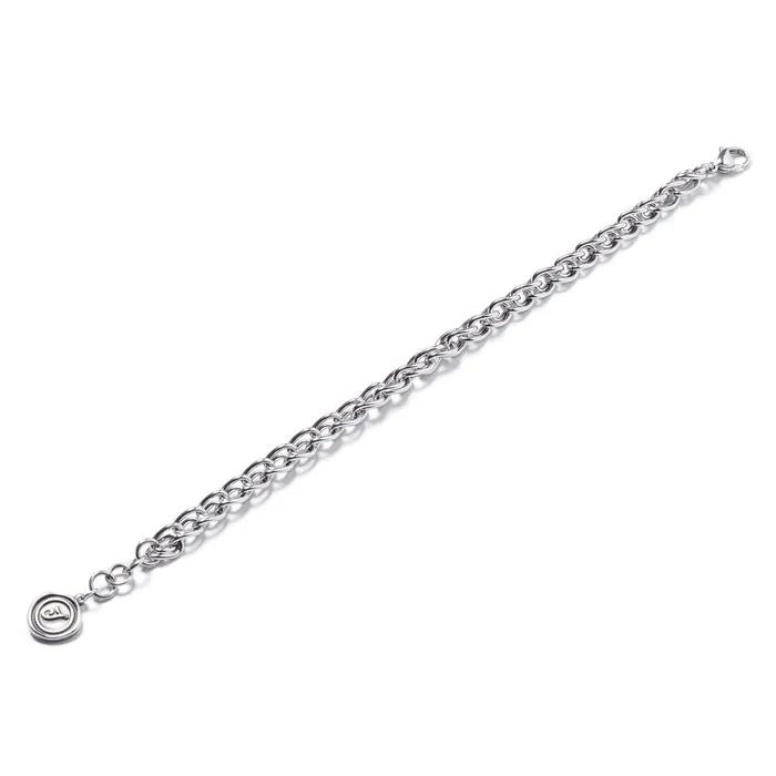 3 Bold Flat Ring Slim Layered Chain Bracelet (C2503AC1286_SV)