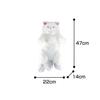 Sunlemon Knee Cat Sleeping Persian White 22 x 14 x 47 cm Plush Animal Cute Cat White P-1273