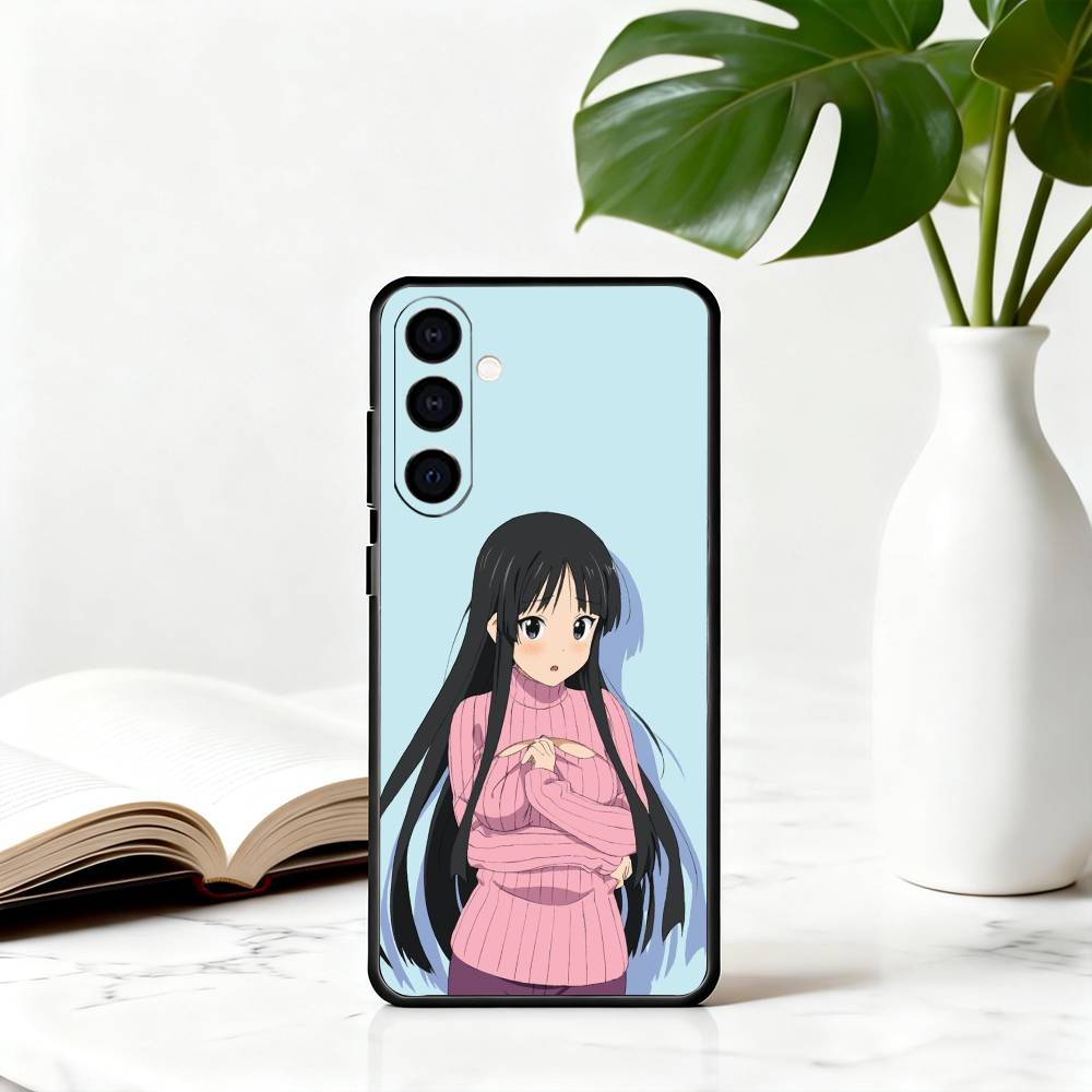 K-K-ON Mio Akiyama-KMA Phone Case For Samsung Galaxy A73,A72,A71,A70,A53,A52,A51,Soft Silicone Black Cover