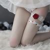 Rose Patch Lace Leg Garter Belt, Erotic Thigh Leg Rings, Women's Sexy Lingerie & Underwear Accessories
