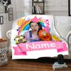 Custom Name Ms. Rachel Theme Printed Blanket - Perfect for Couch, Bed, Travel & Outdoor Use | Machine Washable, Cozy & Durable.
