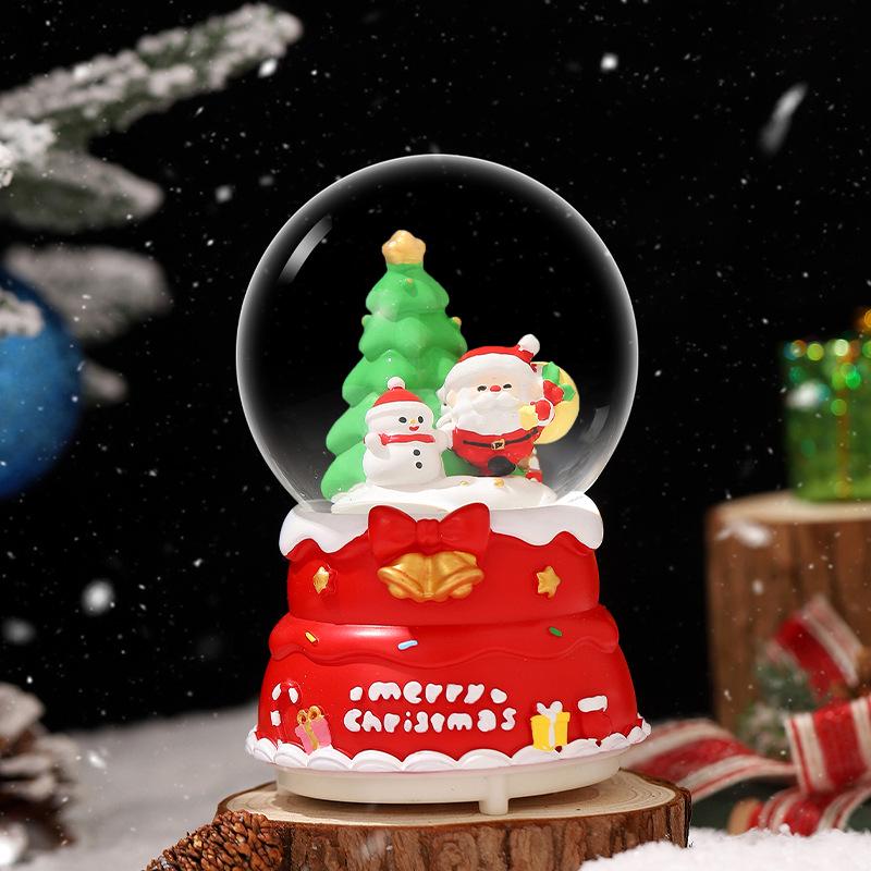 Christmas Fantasy Crystal Ball Music Box - Princess Ornament Gift for Girls' Birthdays