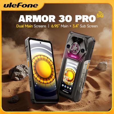 Ulefone Armor 30 Pro 5G Rugged Phone Android 14  Night Camera 64MP 120Hz 32GB+512GB 12800mAh 6.9" NFC IR Blaster Smartphone