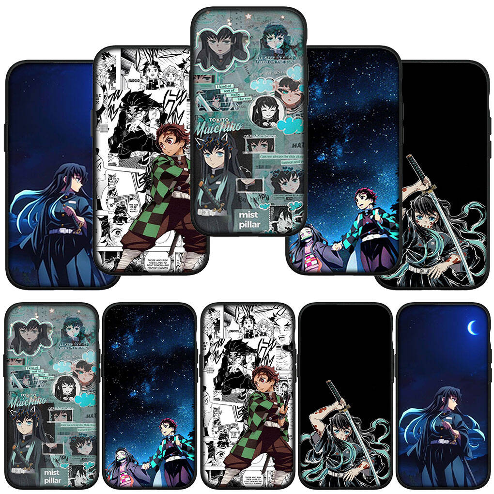 Miniso Aero Case For Samsung Galaxy S25 S23 S22 S24 Ultra Fe A05 A06 A15 A16 A36 A37 A35 A54 A55 A56 A57 A25 A26 A53 Nezuko Demon Slayer Tanjirou Muichiro Tokito