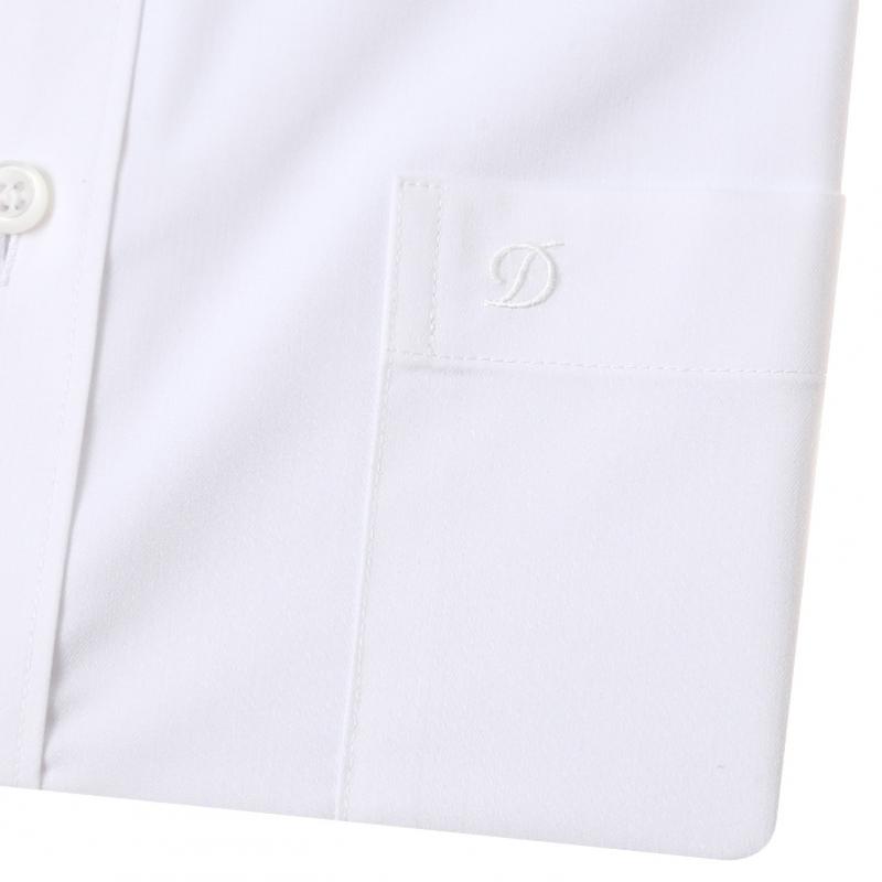 S.T. Dupont Long Sleeve Regular Fit Stretch White Shirt Se5fm12ls901swh 