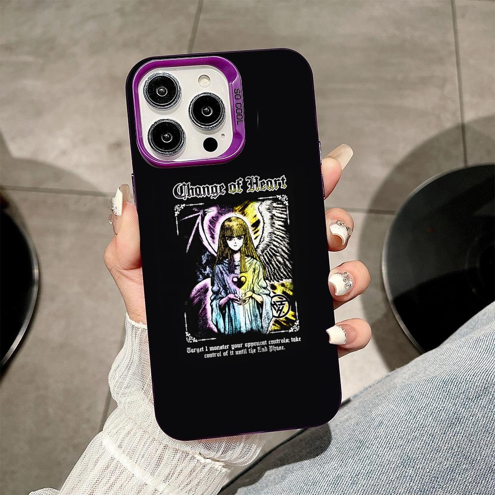 

Yugioh Change of Heart Phone Case for iPhone 17 16 15 14 13 12 11 X XR XS Air Pro Max Plus Purple Colorful Silver Cover iPhone X