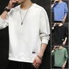 Men's Sweatshirt Spring New Youth Hong Kong Style Casual Loose Round Neck Long Sleeve Versatile T-shirt Bottoming Shirt