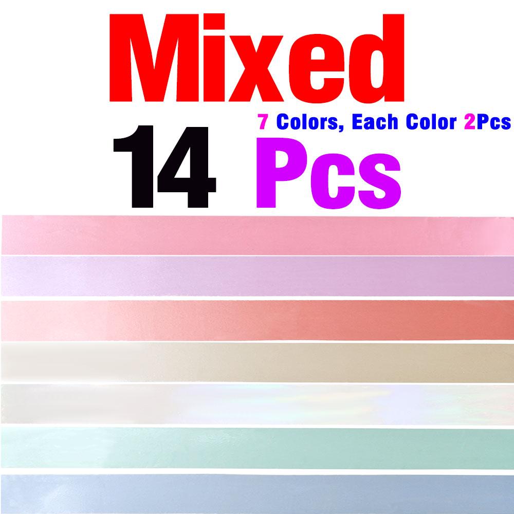 Mix Color 7Pcs/14Pcs 1.5x20Inch Colorful Glitter Fish Scale Pearlescent Film Fishing Lure Tape,Fly Tying & Lure Making Material