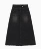 Jenyujeu Mod Midnight Denim Skirt - Dark Gray