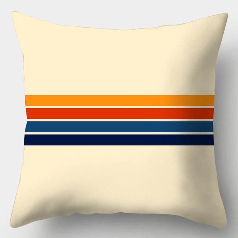 Rainbow Geometric Color Splicing Pillowcase 45x45cm Polyester Sofa Chair cushion cover Modern room home decor Pillowcase