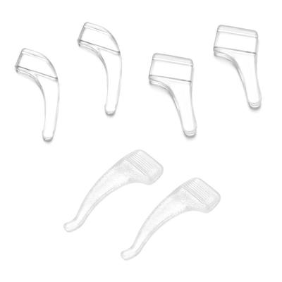 10 pares Sujetador de patillas Gafas Accesorios de vidrio Silicona transparente Antideslizante Ganchos para las orejas