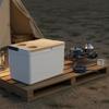 Insulated Container with Cut Board Lid Large Capacity Camping Chiller, Table, Builtin Cup Holders,