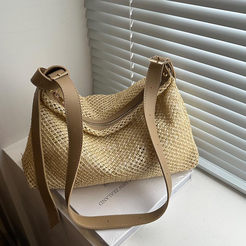 Large Capacity Woven Bag for Women Summer Fashion Crossbody Bag for Women Ins College Students Commuting Toy Bag