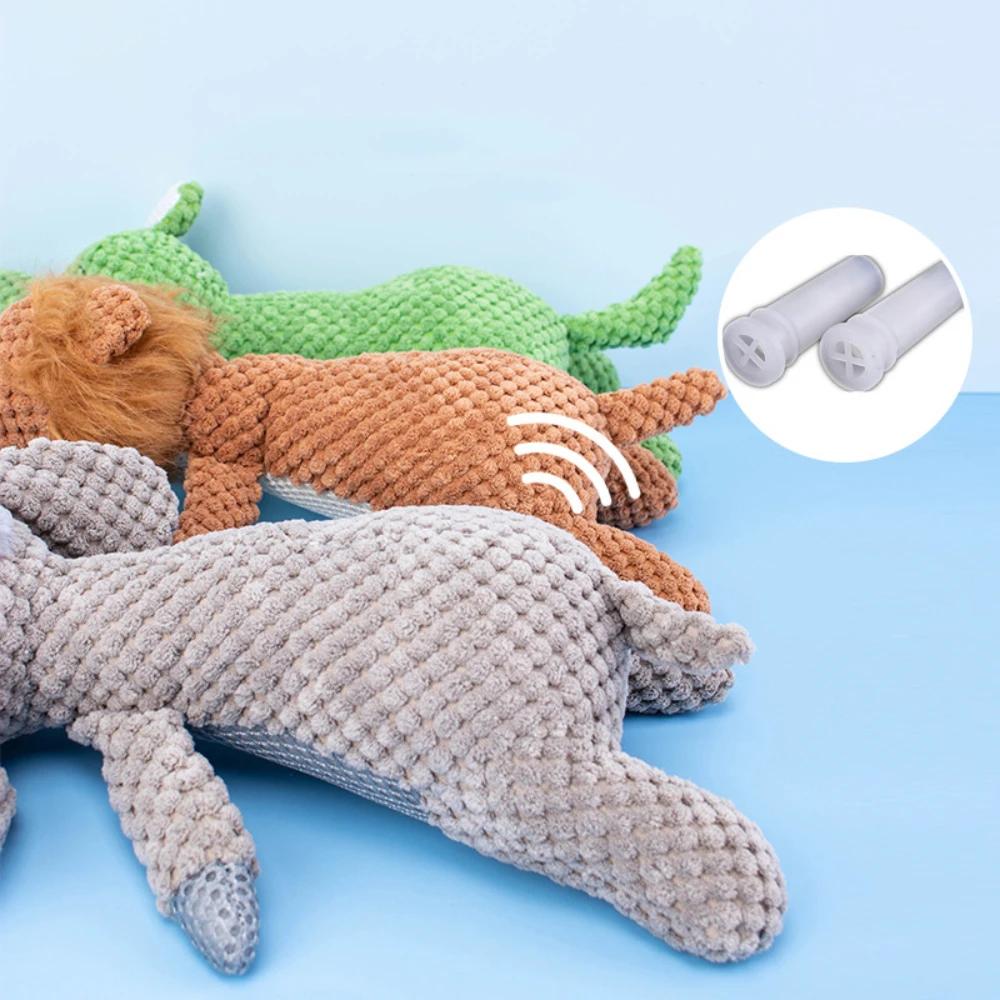 Goughnuts Dog Toys Plush Cartoon Puppy Dog Toy Pet Dog Chew Squeak Toys Corduroy For Small Medium Animal Puppy Pet Squeaky Toys