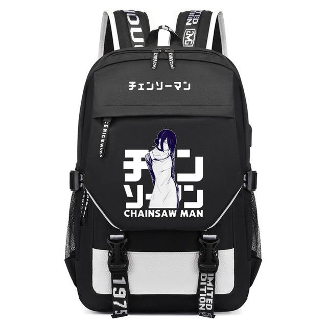 Animation, Chainsaw Man, Sac à dos, Sac de voyage d'extérieur, Cartable étudiant grande capacité.