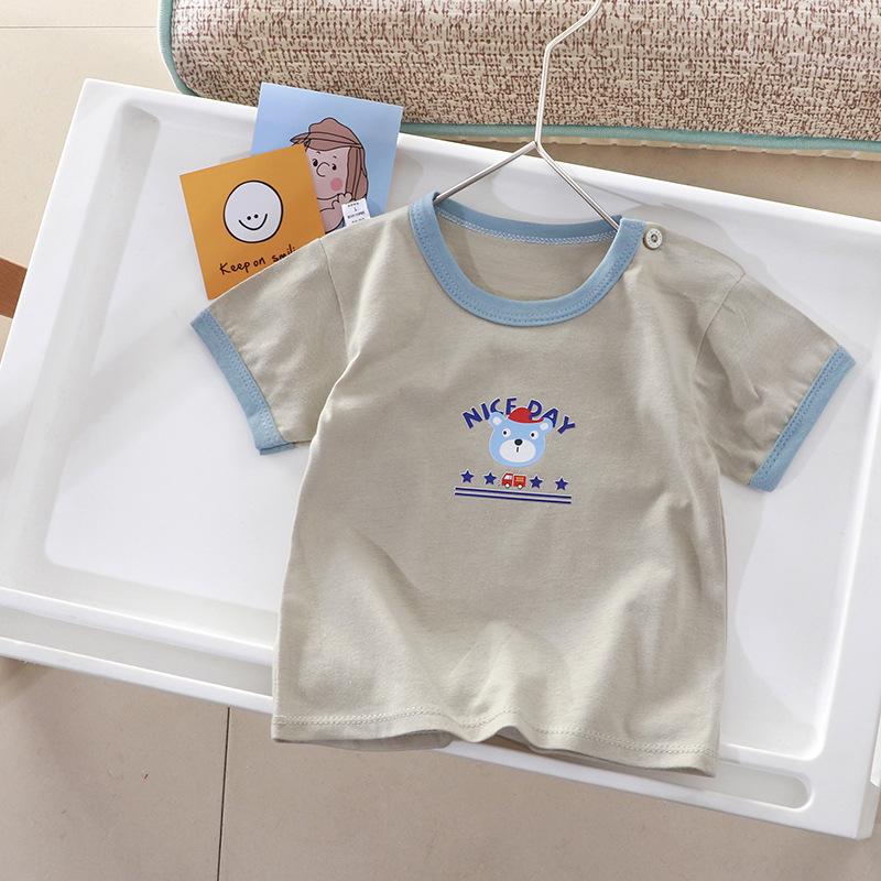 Kinder-Cartoon-Baumwoll-T-Shirt: Kurzärmliges Sommeroberteil für Jungen & Mädchen, Neuer koreanischer Stil