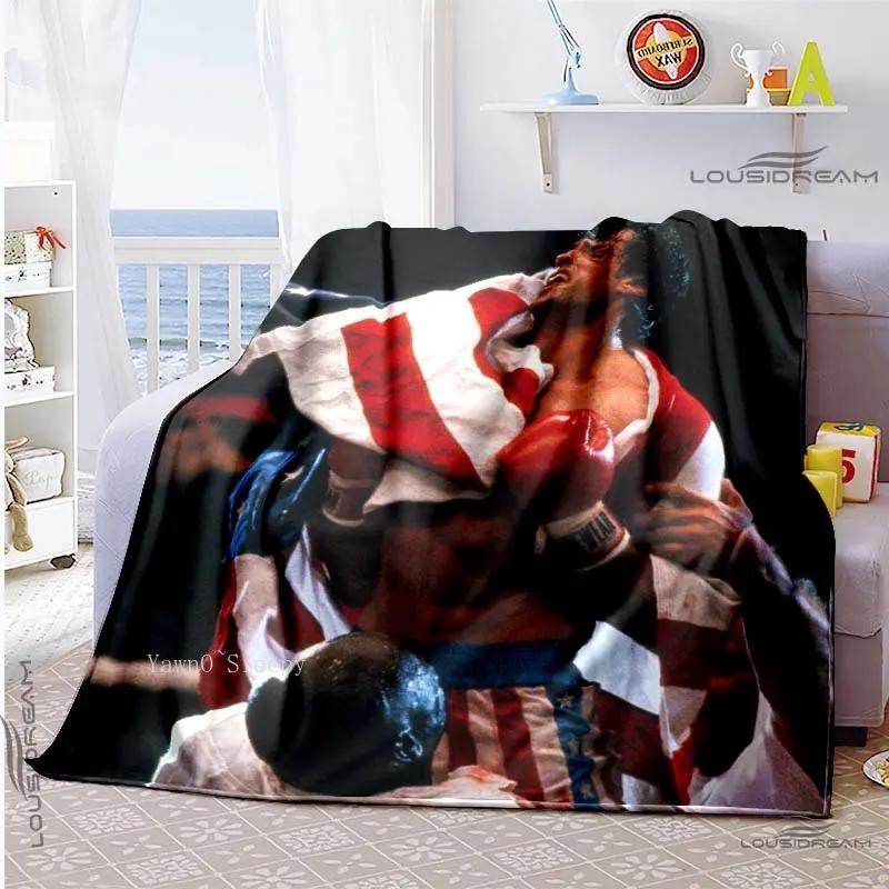 The Champion of Boxing 3D Printed Blanket Rock-y Character Blanket for Fans Bedding Bedspread Sofa Air Condition Warming Cover