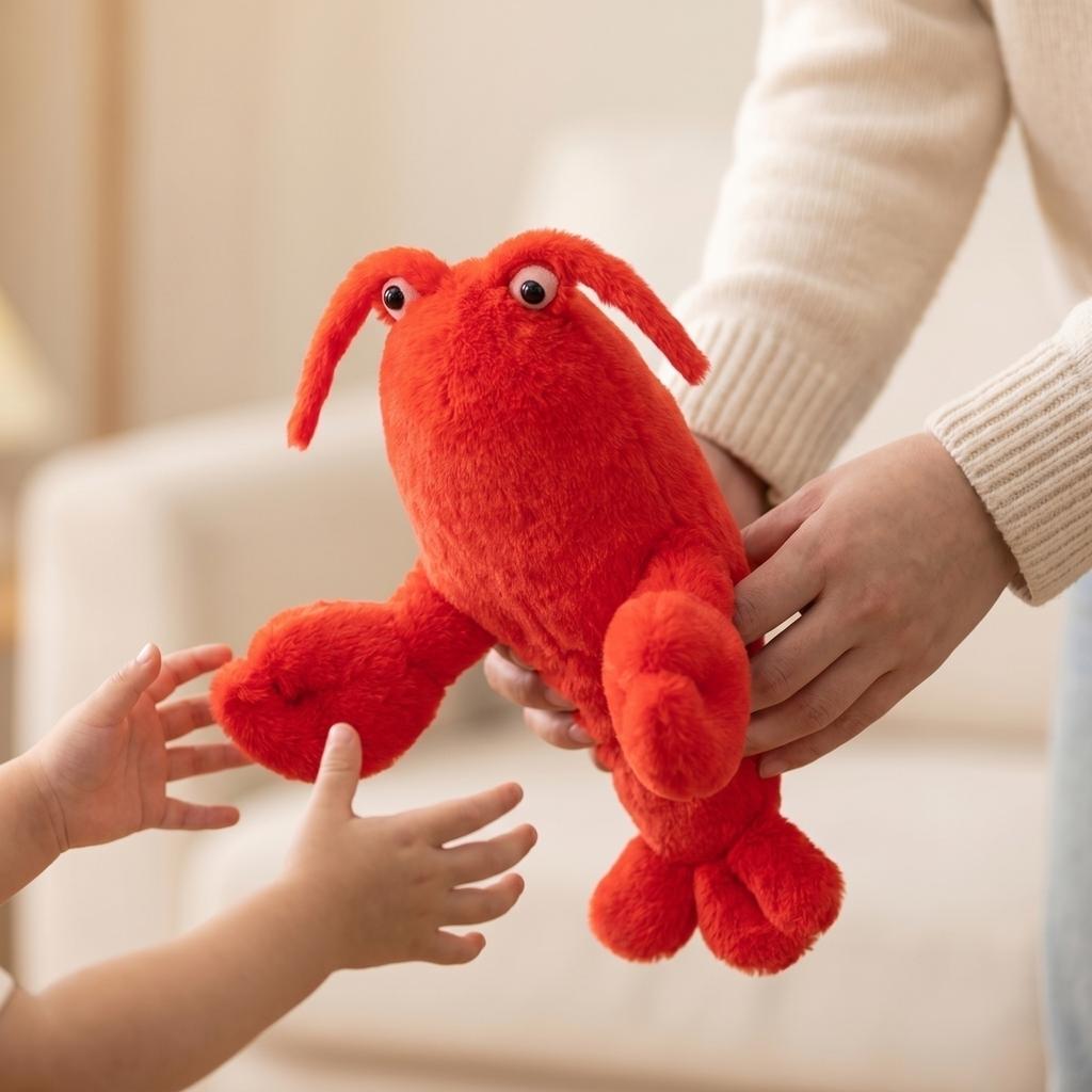 Plush Lobster Stuffed Animal Soft Toy for Kids and Adults Realistic Design Durable Material Suitable for Home and Office Decoration
