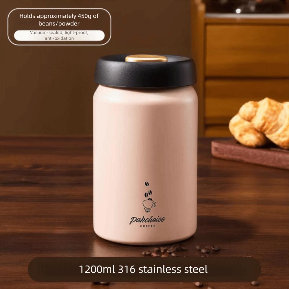 Feuchtigkeitsdichter Vakuum-Kaffeevorratsbehälter 316 Edelstahl Lichtdichte Teedose Gewürz