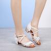 Fashion Leather-uped Dancing Shoes  Adult Girls Latin Dancing Shoes High Heels 3.5cm White, Pink, Black Soft Soles for Practice Shoes
