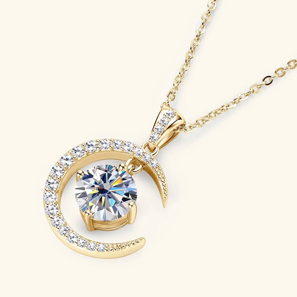 Sterling Silver Moissanite Necklace for Women High-end Design Pendant Niche Smart Clavicle Chain Female Fine Jewelry
