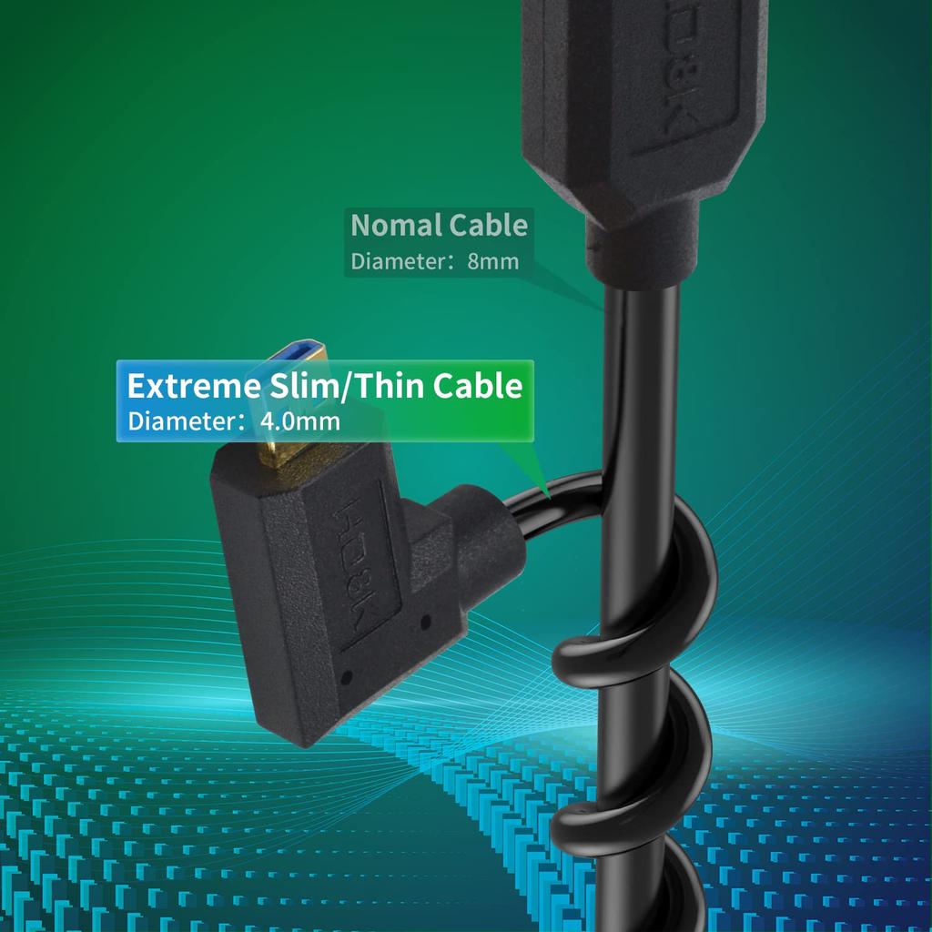 Duttek 8K 60Hz HDMI To Micro HDMI Converter HDMI Female To Micro HDMI Male Extension Cable with 48Gbps Transfer Speed for GoPro and Digital Cameras