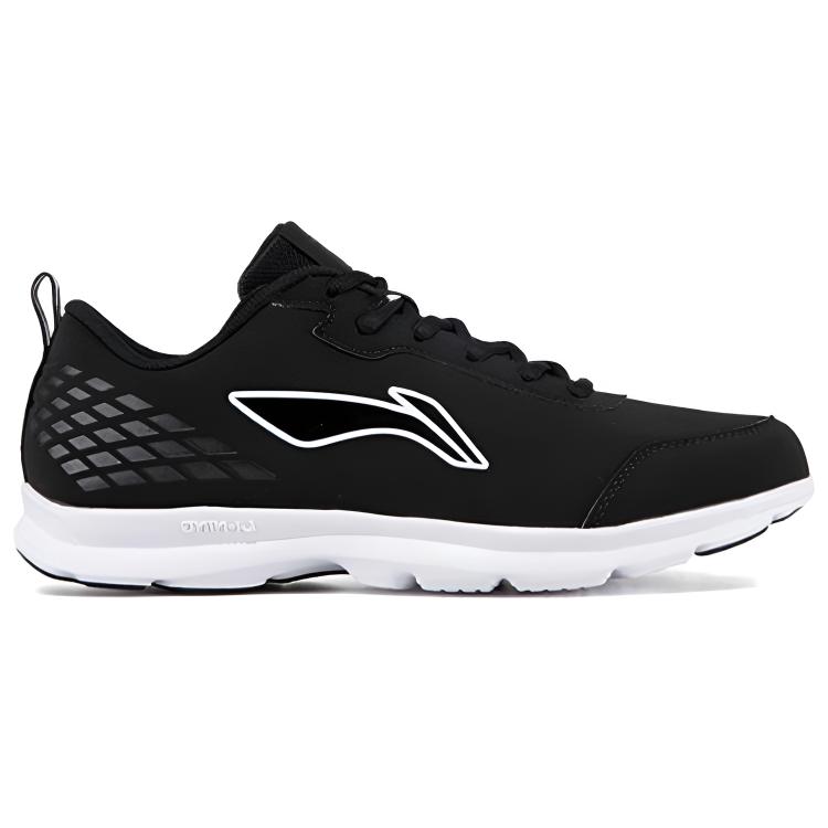 Li Ning Comfortable Low top Running Shoes Unisex Black White ARBN249-1