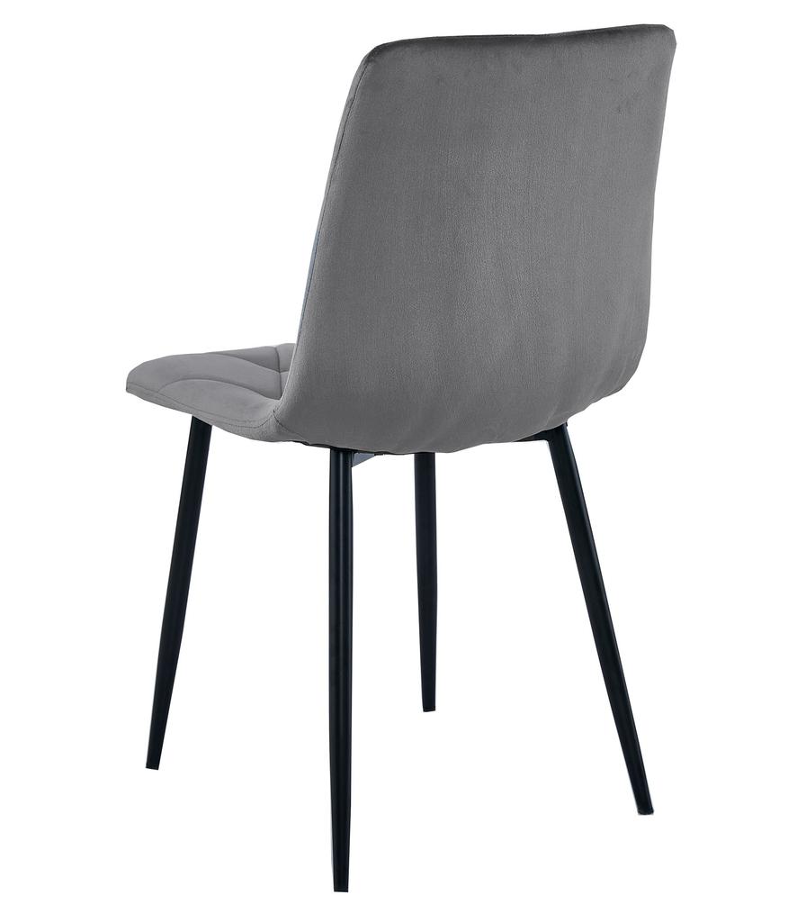 LIBRA Chair - Dark Gray Velvet / Black Legs X 1