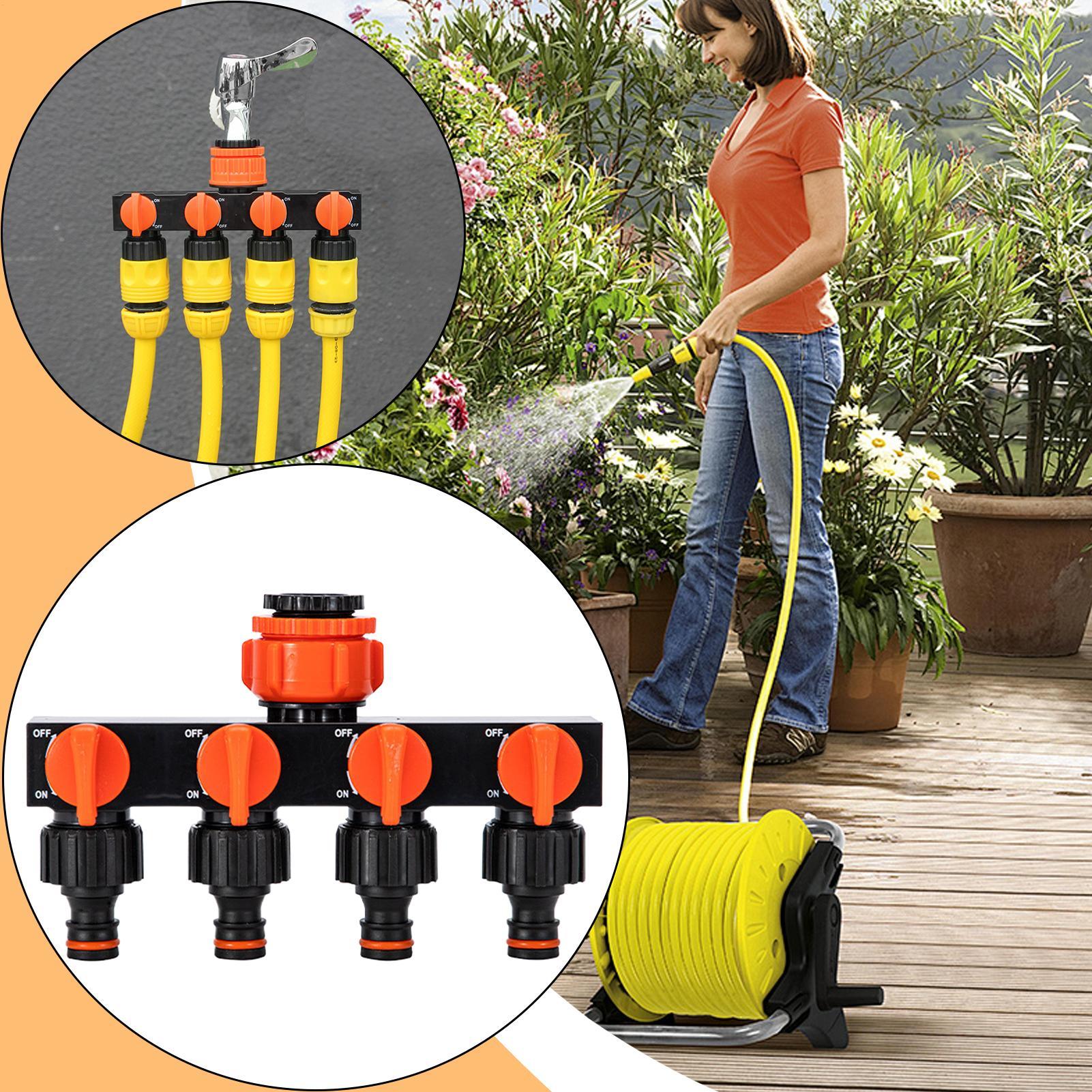 Valve Splitter Watering Connector Distributor 4 Way Hose Splitters For Water Pipe Hose Pipe Tap Connectors CN