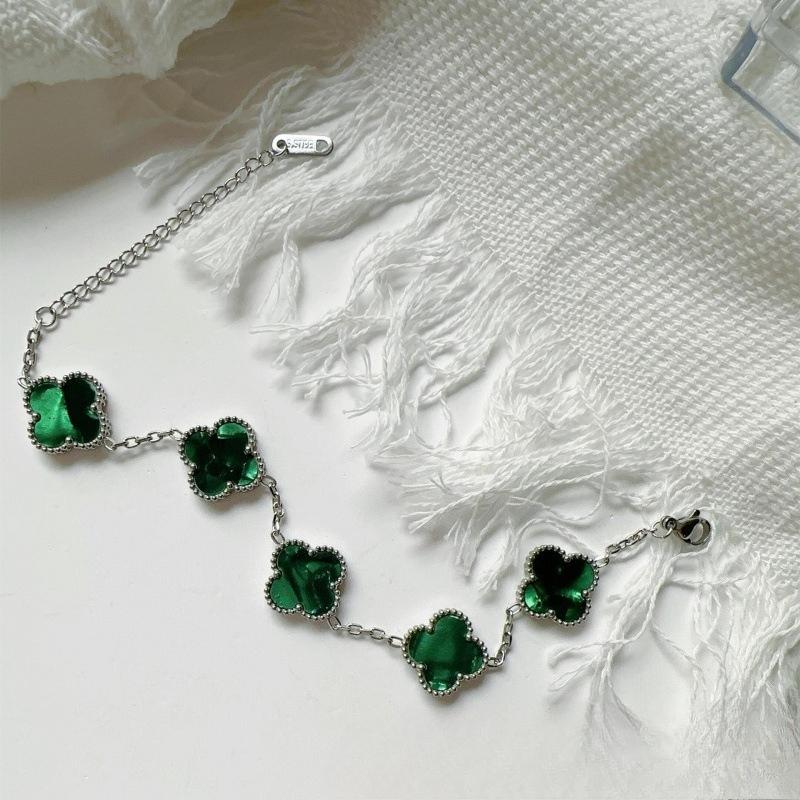 15MM High Version Four-leaf Clover Ladies Bracelet 18k Double-sided Mother-of-pearl Four-leaf Clover Bracelet