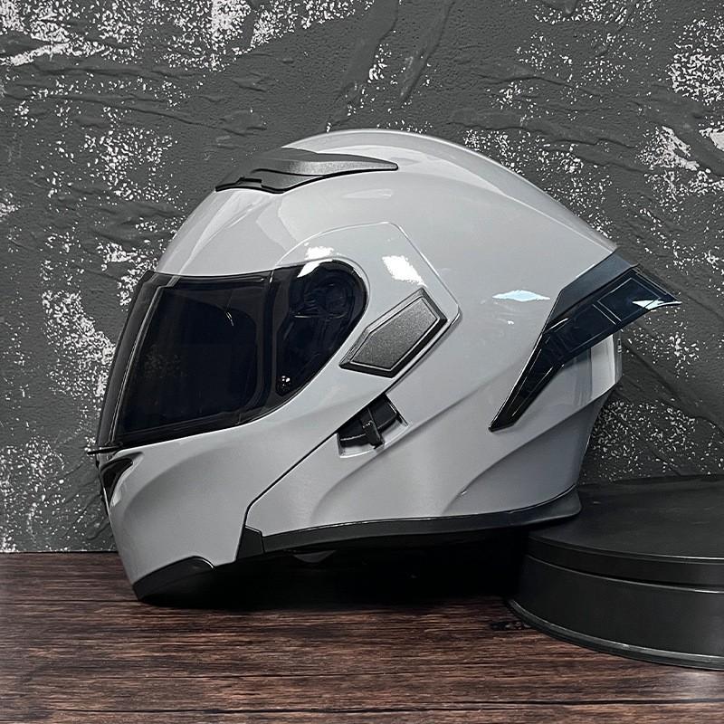 JIEKAI Flip-Up Motorcycle Helmet Women Couples Dual Lens Full Face Scooter Riding ABS Material