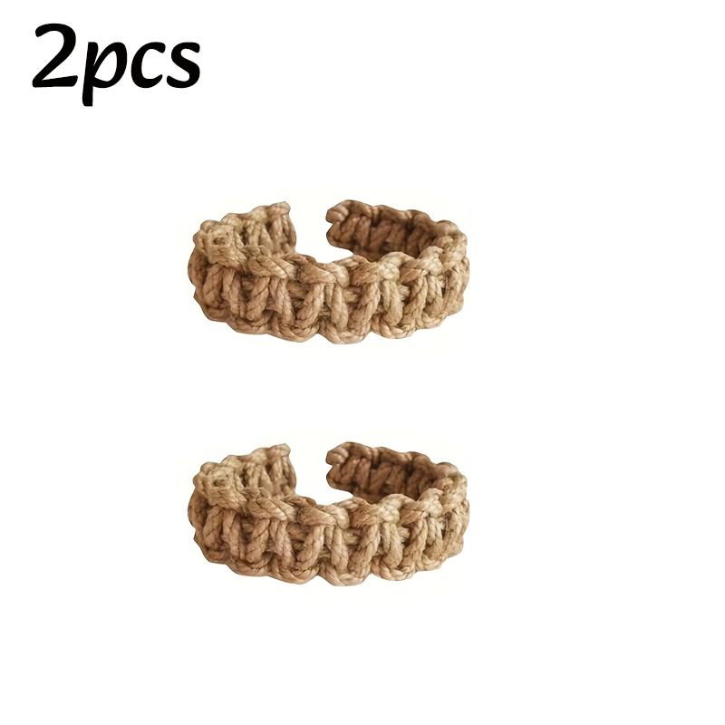 

2-8pc Braided Curtain Tiebacks Bohemian Linen Rope Twisted Hemp Rope Curtain Clips Vintage Adjustable Holdbacks Home Decor