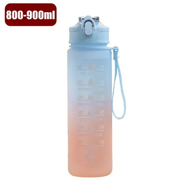 

Бутылка для воды 900 мл/1 л с соломенным градиентом, матовая спортивная чашка, космическая чашка, весенняя крышка, студенческая портативная бутылка для воды, для путешествий на открытом воздухе
