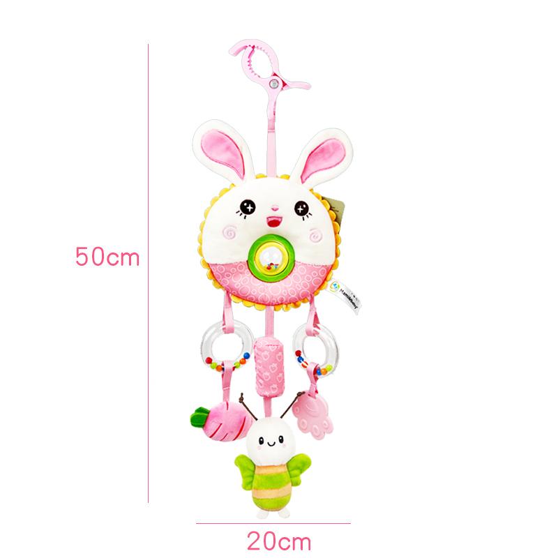 

Hanging Rattles Toys Car Seat Toys for Babies 0-6 Months Newborn Crib Toys Sensory Soft Stuff Baby Stroller Toys for 0 12 Months розовый