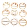 9Pcs Rhinestone Scarf Buckle Elegant Fashion Shiny Firm Stable Simplistic TShirt Clip