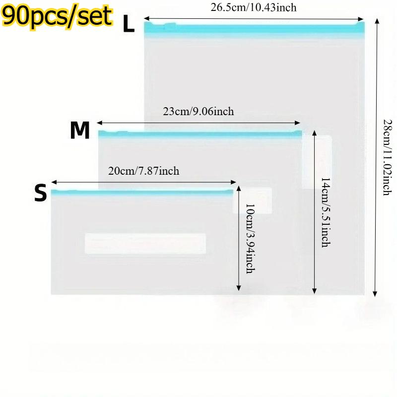 45pcs/set Home Food Storage Sealed Bags Grains Preservation Bags Fridge Refrigeration Storage Bags Food Storage Bags