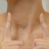 S925 Sterling Silver Ocean Blue Yilu You Necklace Unique Design Japanese and Korean Light Luxury Clavicle Chain
