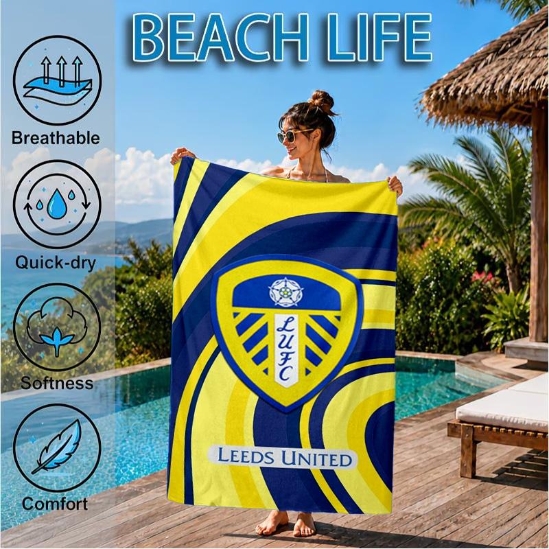 FC-Wappen-Design aufgedrucktes Mikrofaser-Strandtuch, Weich und saugfähig, Schnell trocknend, Ideal für Sommerreisen, Strand-Essential, Schwimmbad