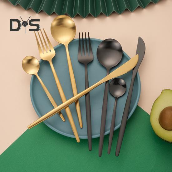 24 ks Sada nádobí z nerezové oceli Sada zrcadlového leštěného příboru pro domácí restauraci Vidličky Sada kráječů lžiček pro každodenní použití