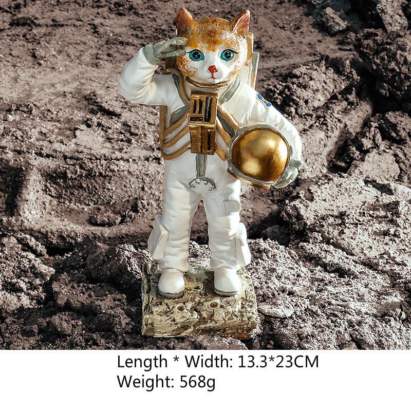Креативная смола Космическая собака Астронавт Собака Космическая кошка Украшение Космонавт Домашнее украшение Изделия из смолы cat