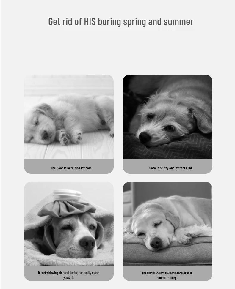 Cooling Sandwich Bib Dog House with Cool Mat for Small and Medium Dogs and Cats - Spring and Summer Pet Supplies