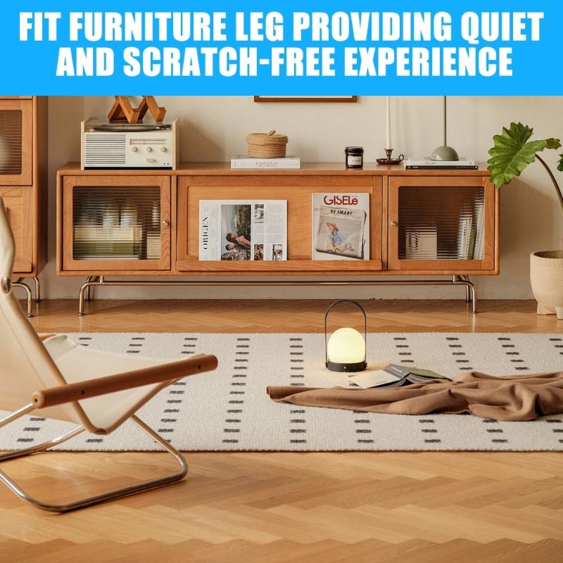 Durability Felted and Plastic Leg Pad U Shaped with Various Furniture Types for Easyly Installation Noise Without