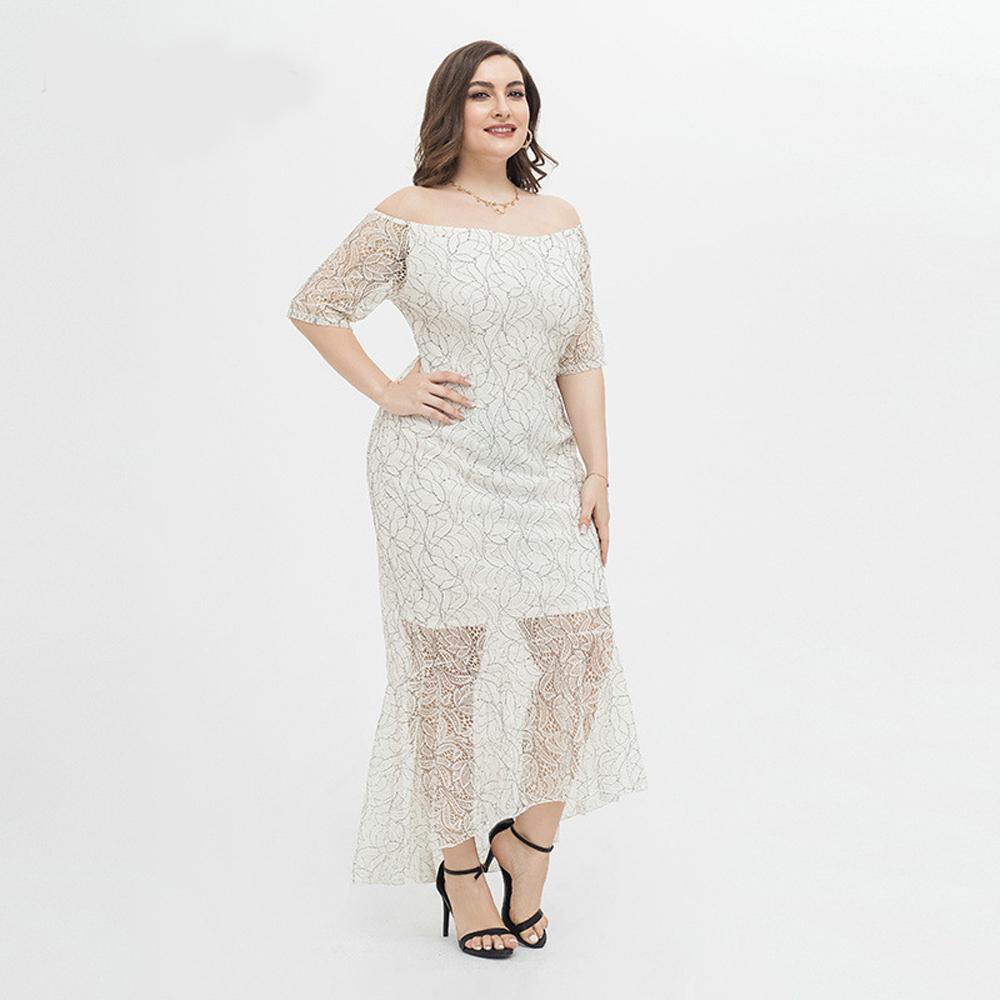 Купить Большие размеры, новые модные элегантные весенне-летние платья ...