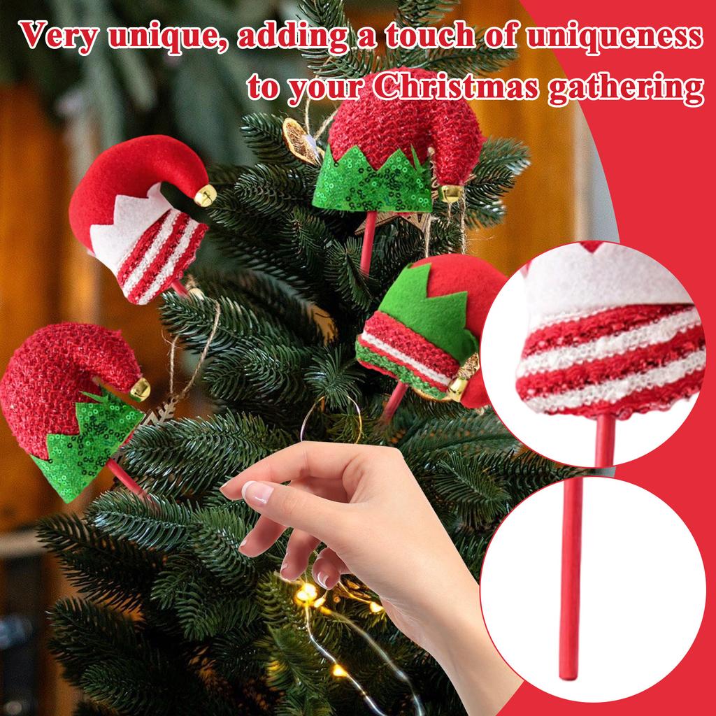 Christmas Leg Picks Glitter Stuffed Feet Christmas Tree Topper Inverted Santa Leg Hip Decoration Vase Filler Centerpiece Seasonal Party Home Decor