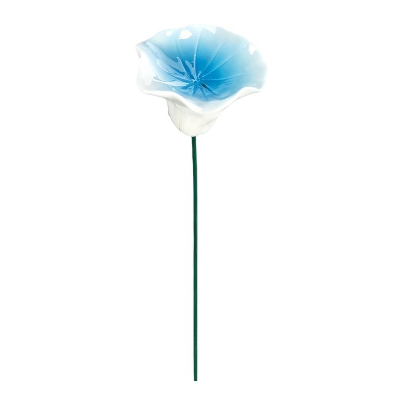 Handmade Garden Water Cup Stake, Ceramic Flower Piece for Yard Pots, Outdoor Soil Use and Small Space Display Layout